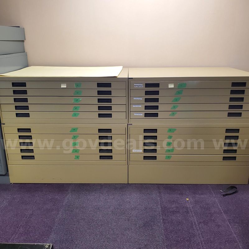 Lot of flat file cabinets
