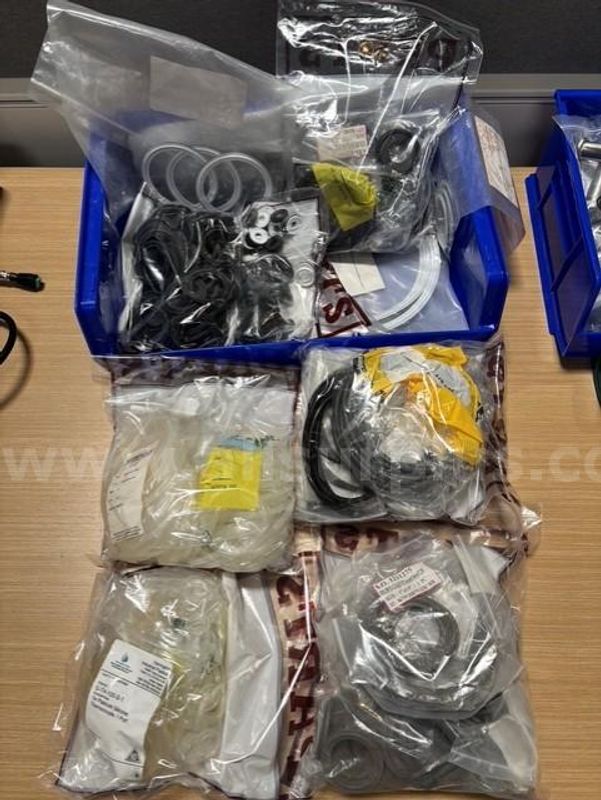 Bin of assorted gaskets and O rings