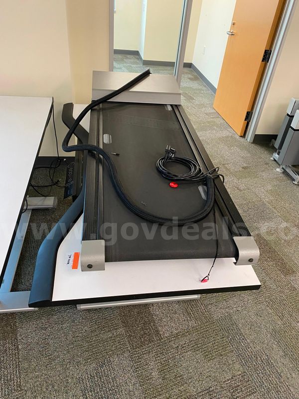 3 Steelcase/Truefitness walking treadmill & table combination