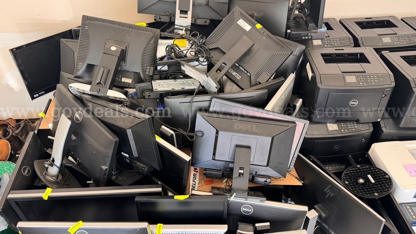 Lot of 4 Pallets – Assorted Monitors and Printers