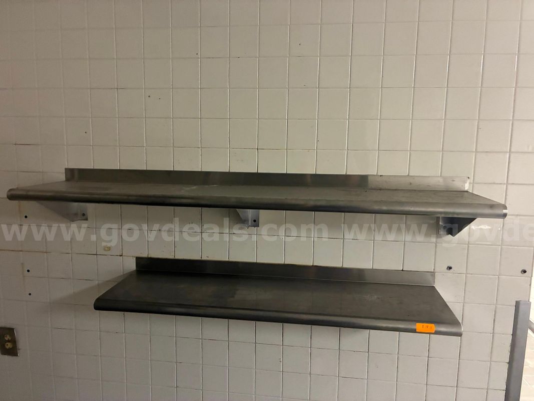 Stainless Steel Wall-Mounted Shelves (2)