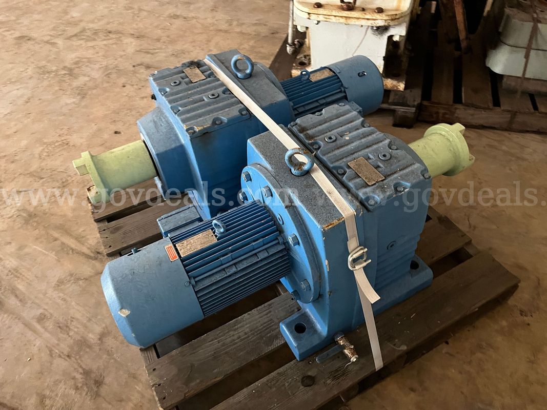 Lot of 2 Sew-Eurodrive heavy-duty, foot-mounted helical inline gears