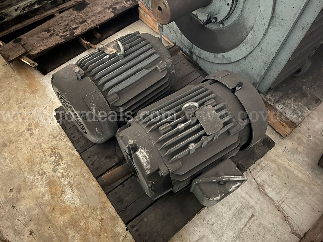 Lot of two heavy-duty AC electric motors
