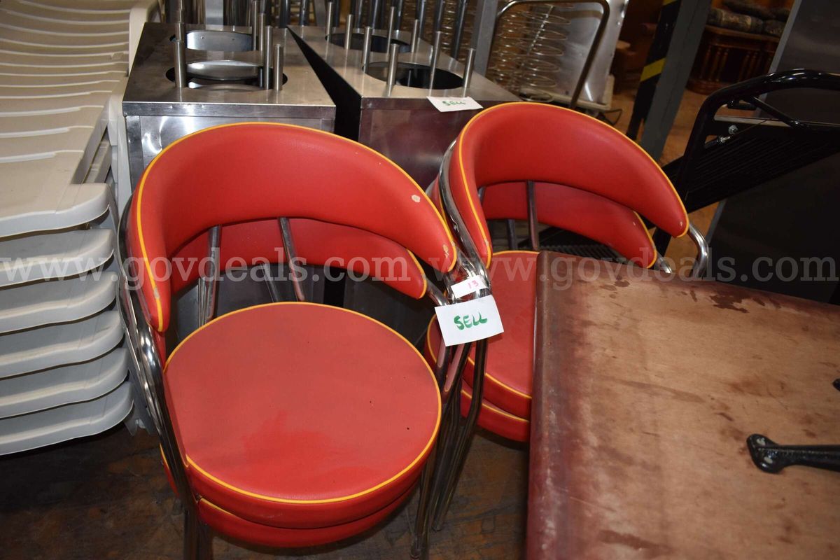 CHAIRS, RED (Set of 4)