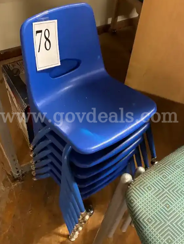 NEW CHILDREN'S CHAIR STACK, BLUE, PLASTIC /PRESCHOOL/SUNDAY SCHOOL/HOMESCHOOL