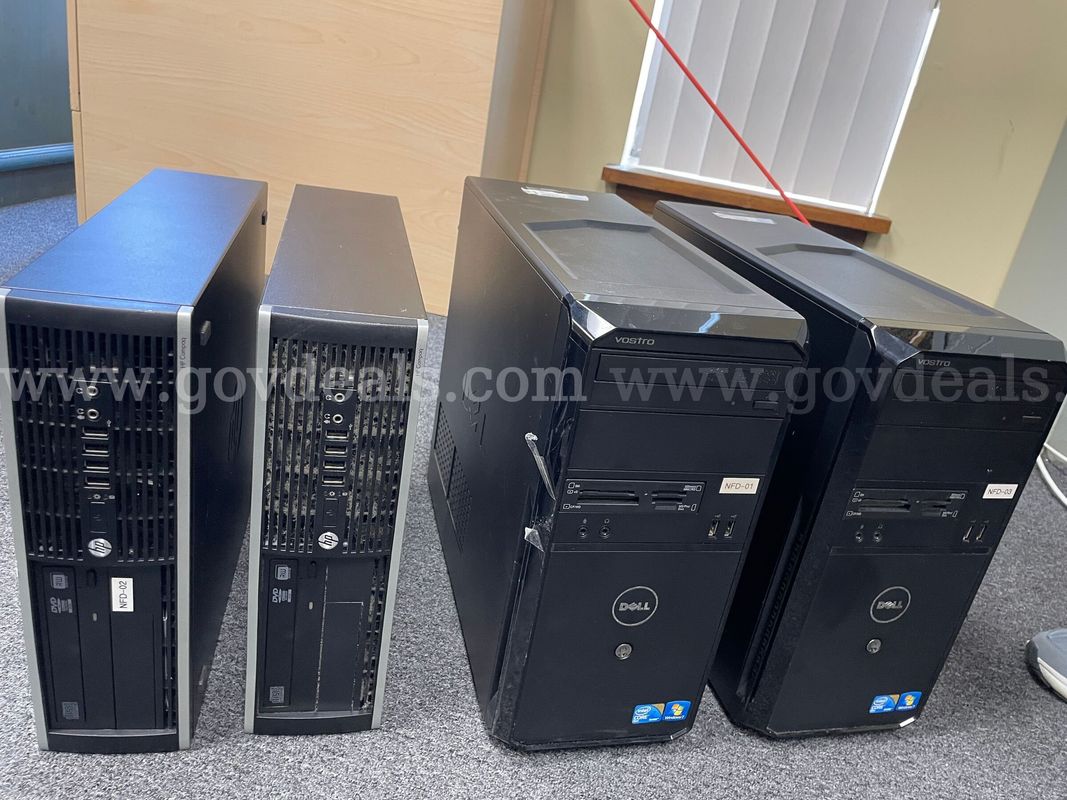 Lot of Four (4) Desktop Computers, Two (2) Servers, Two (2) Printers, & Two (2) APC