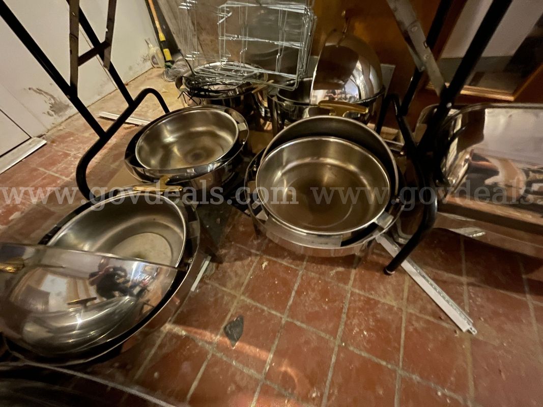 Lot of Commercial Stainless Steel Chafing Dishes & Buffet Serving Equipment
