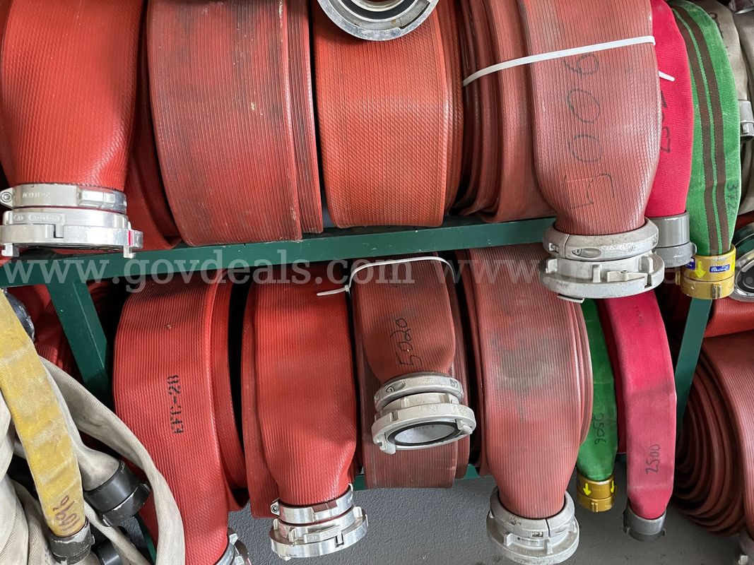 Lot of Twenty-One (21) 5" Vinyl 100' Length Hose & Ten (10) Rolls 2.5" Hose 50' in Length