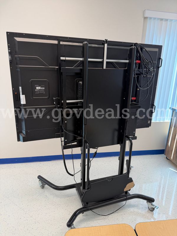 Lot of (5) Wheeled Display Mounts - Display Not Included