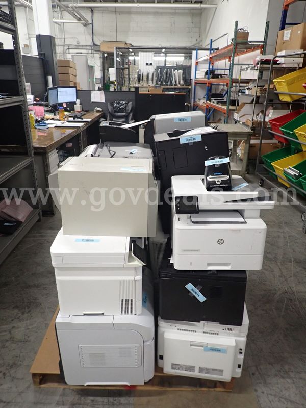 Pallet of Various Printers Tested Good