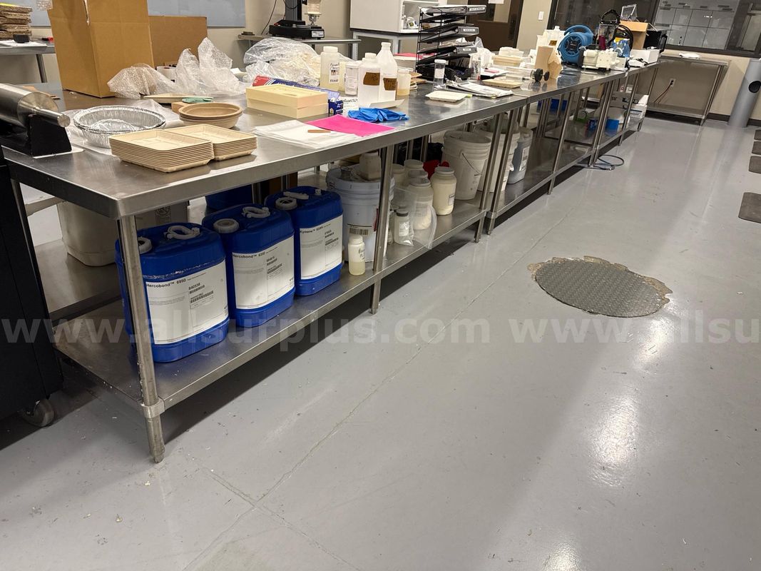 Qty. 3 Stainless Steel Work Table with Undershelf