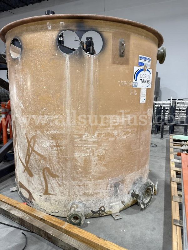 Tank, Isopathic Polyester, Atmospheric, 2492 Gal Capacity, 90in Dia x 90in Ht, Qty 1