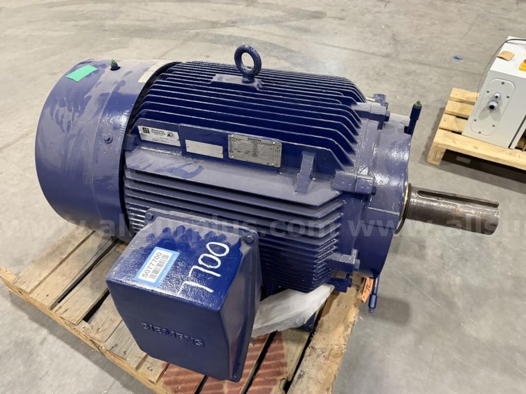 Electric Motor, 100HP 885RPM 460V, Siemens, Qty 1