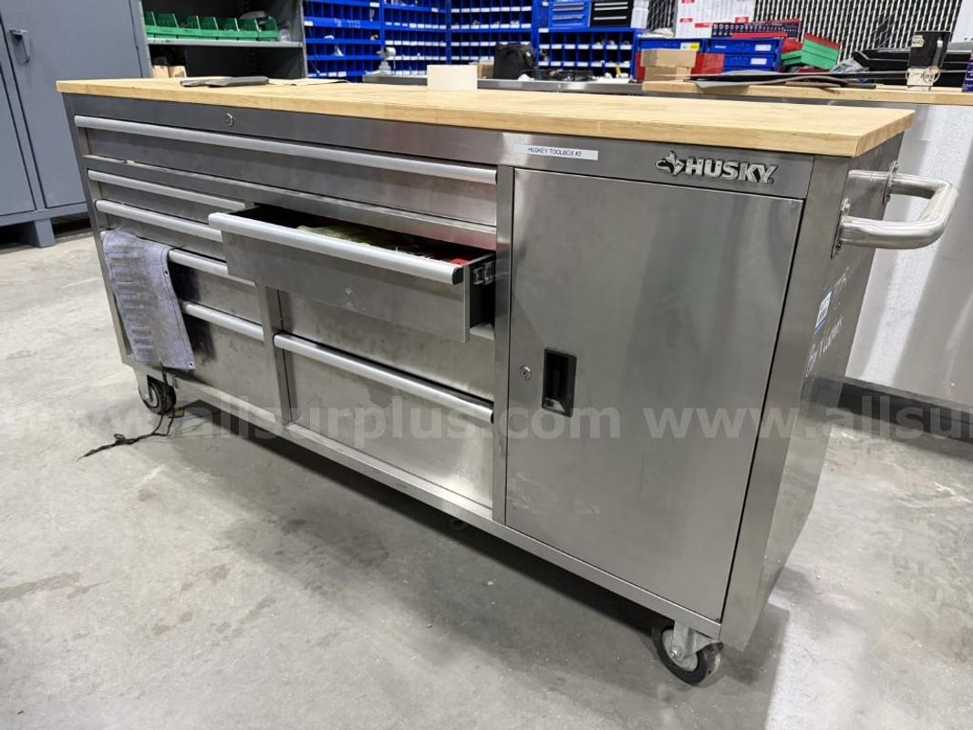 Tool Box and Contents, Husky Portable Tool Box, 71.5in Long, Qty 1 Tool Box and Contents