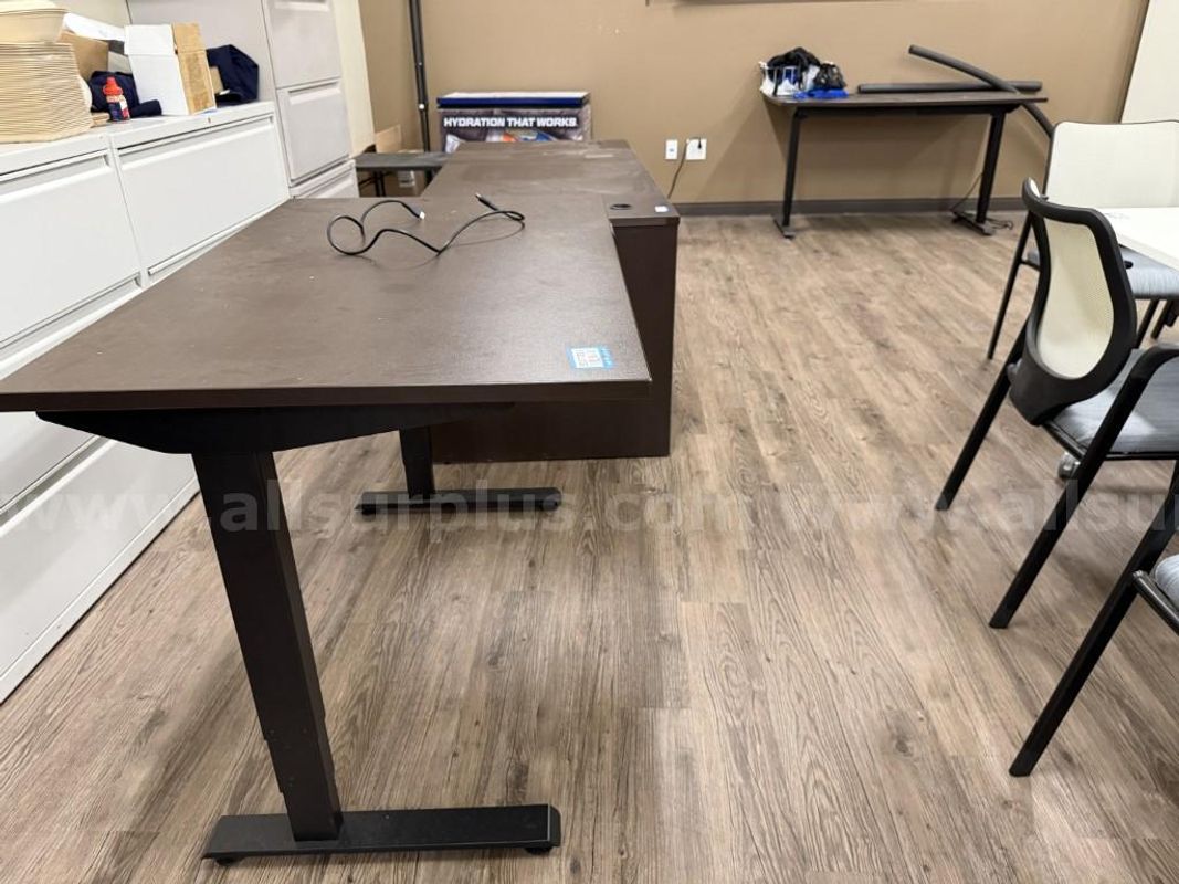 Office Desks, Electric Height Adjustable and Conventional Office Desks, Qty 3