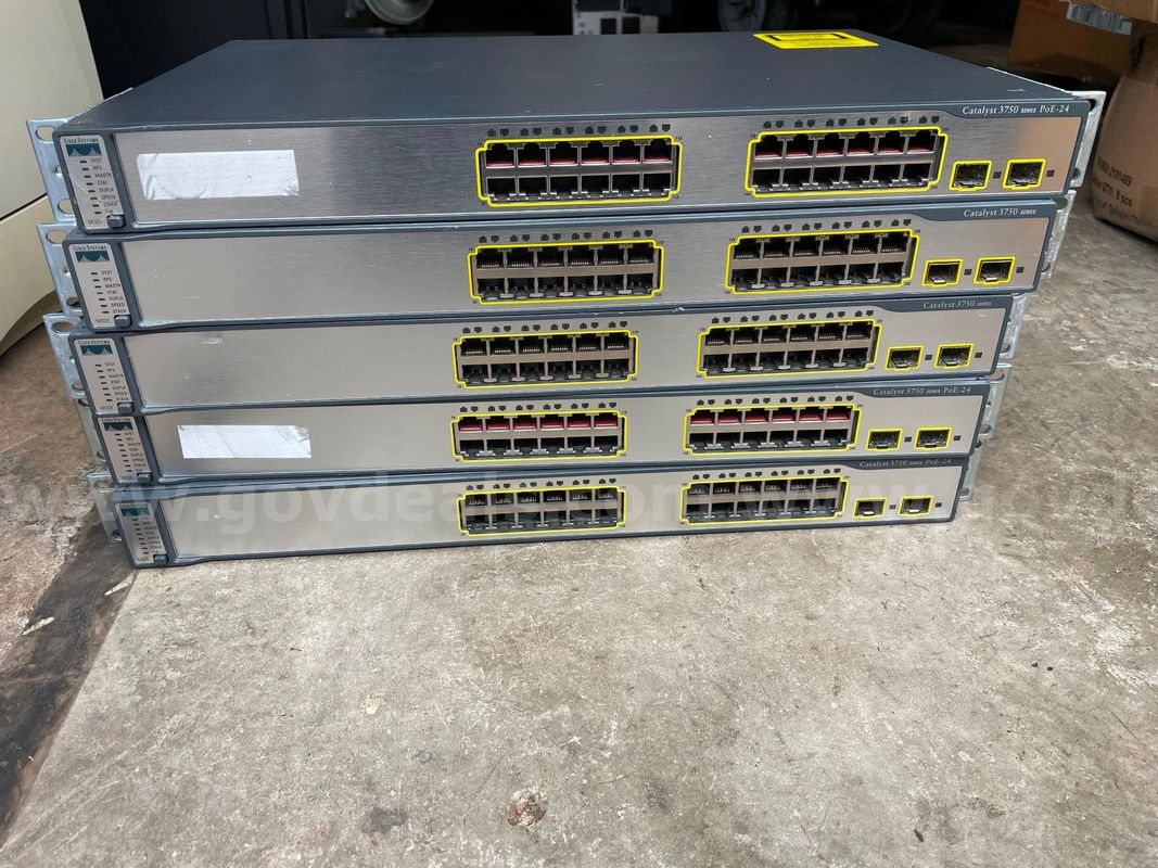 Lot of 5 Cisco Catalyst 3750 series Network Switches *No Reserve*