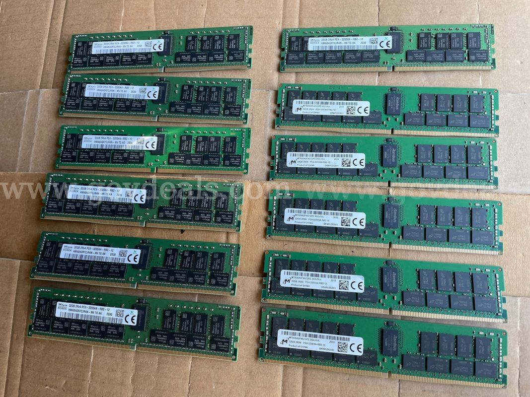 Lot of 384GB (32GBx12) DDR4 RAM for servers, PC4-3200AA-RB2-12