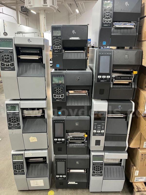 lot of 11 zebra zt printers (4x zt510, 3x zt411, 1x zt610, 2x zt230,1x zt410)