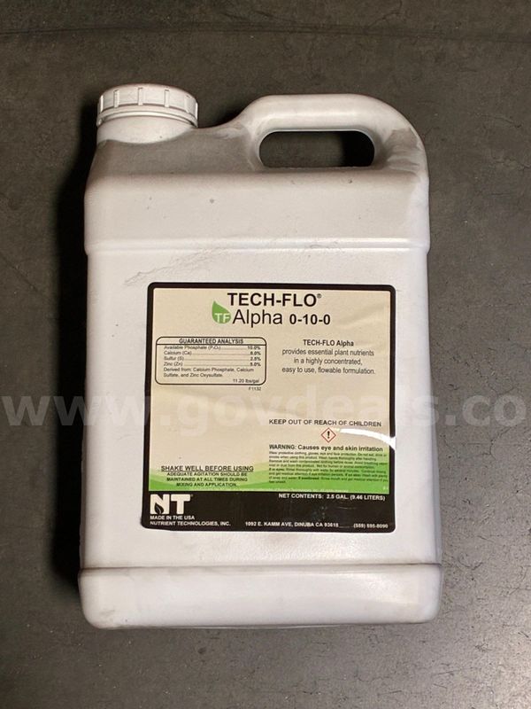 TECH-FLO® Alpha 0-10-0 Foliar Nutrient Fertilizer