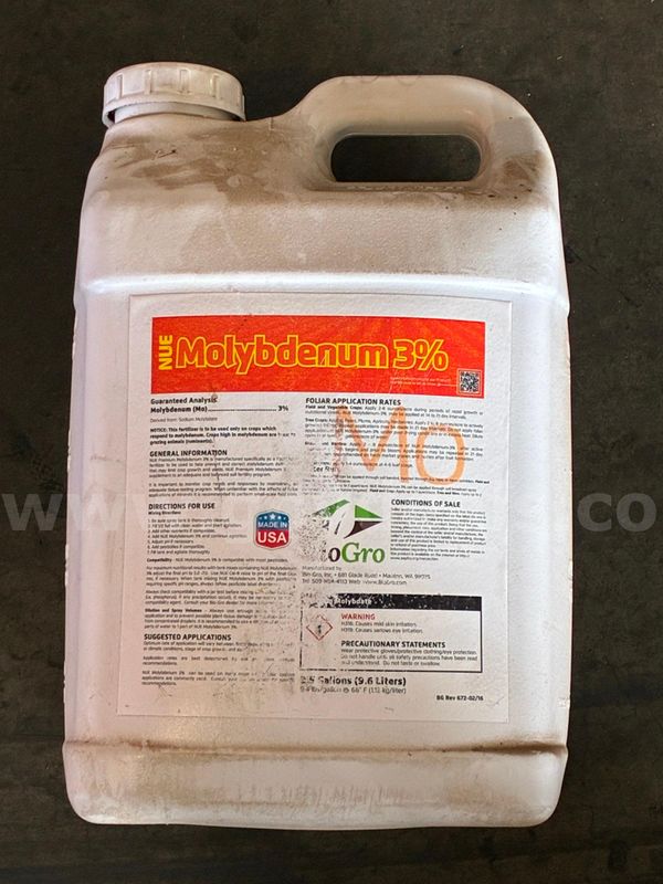 NUE Molybdenum 3% Liquid Foliar Micronutrient Fertilizer