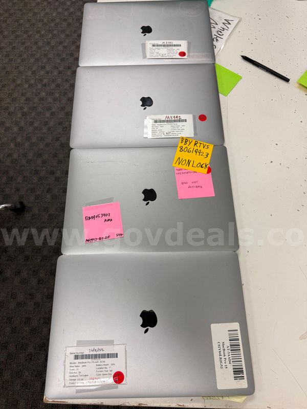 Lot of 4 MacBook Pros- Need Repair