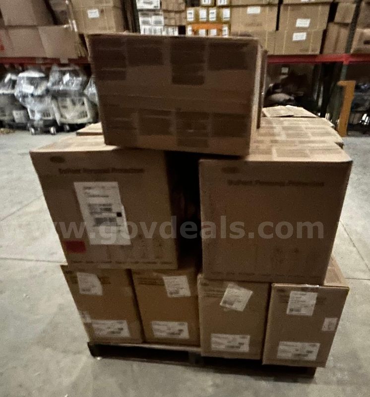 Pallet of Tyvek Hooded Coveralls 4x - Yellow -23 Cases