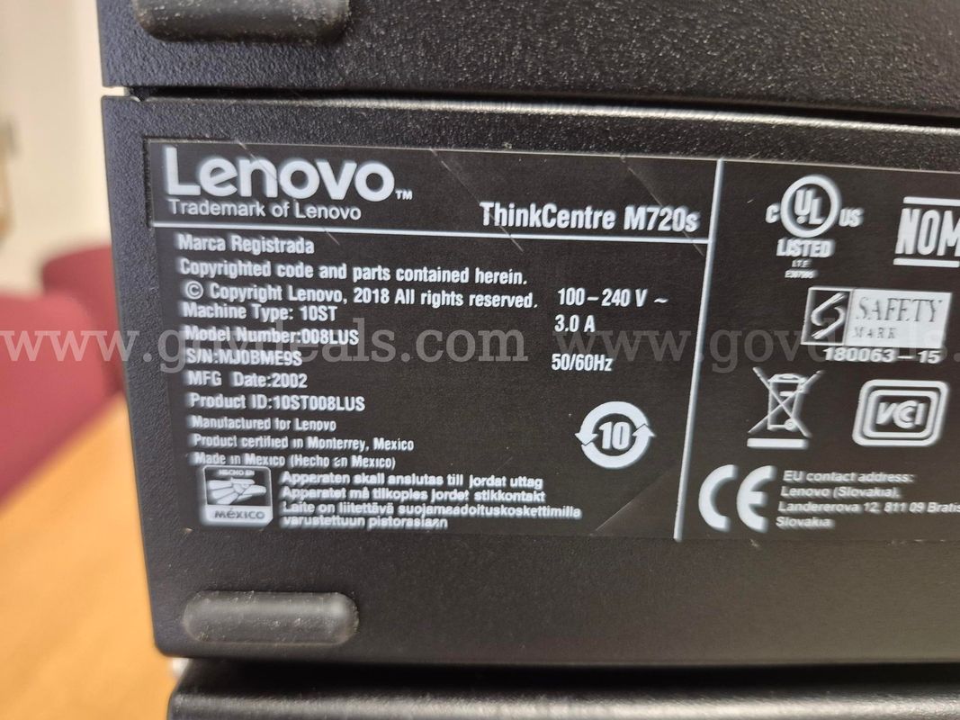 Lot of 4 Lenovo ThinkCentre M720s-008LUS Desktops