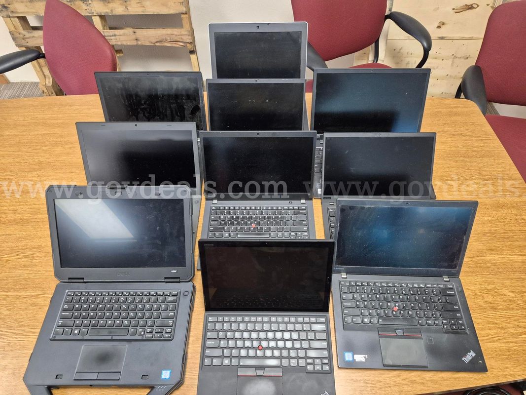 Lot of 10 Lenovo and Dell Laptops