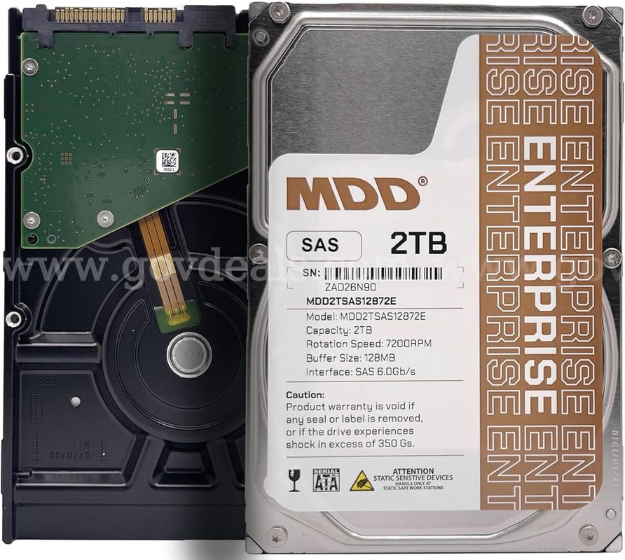 MDD MAXDIGITALDATA 2TB 7200RPM 128MB Cache SAS 6Gb/s 3.5inch Internal Enterprise Hard Drive MD2TSAS12872E LOT OF 10UNITS