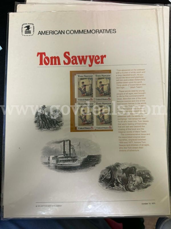 6 sheets of the American Commemoratives Stamp Panels.