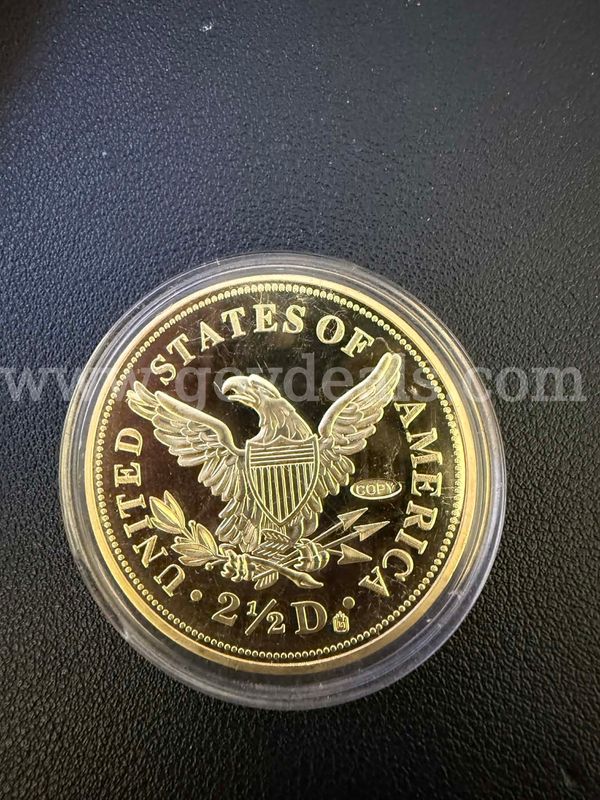 American Gold Classics 1841 Coronet $2.5 24k Gold Plated Coin