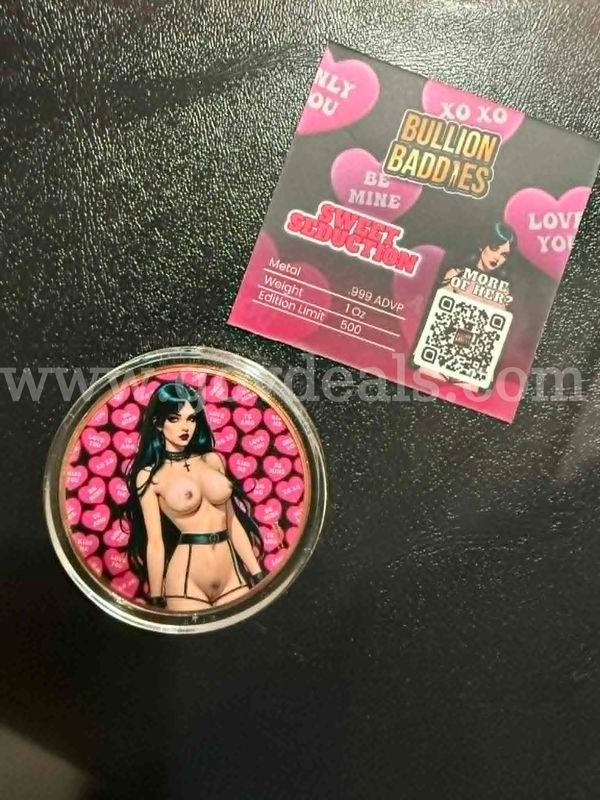 Bullion Baddies "Sweet Seduction" Series – Mortuary Michelle 1 oz Copper Round (Naughty Variant) ONLY 500 MADE