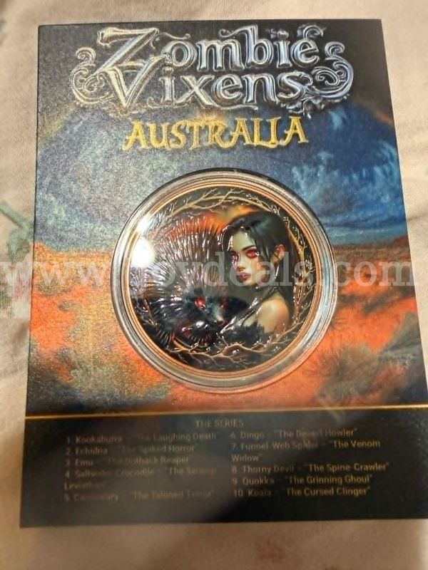 Zombies & Vixens Australia – Echidna "The Spiked Horror" 33g Pure Copper Coin