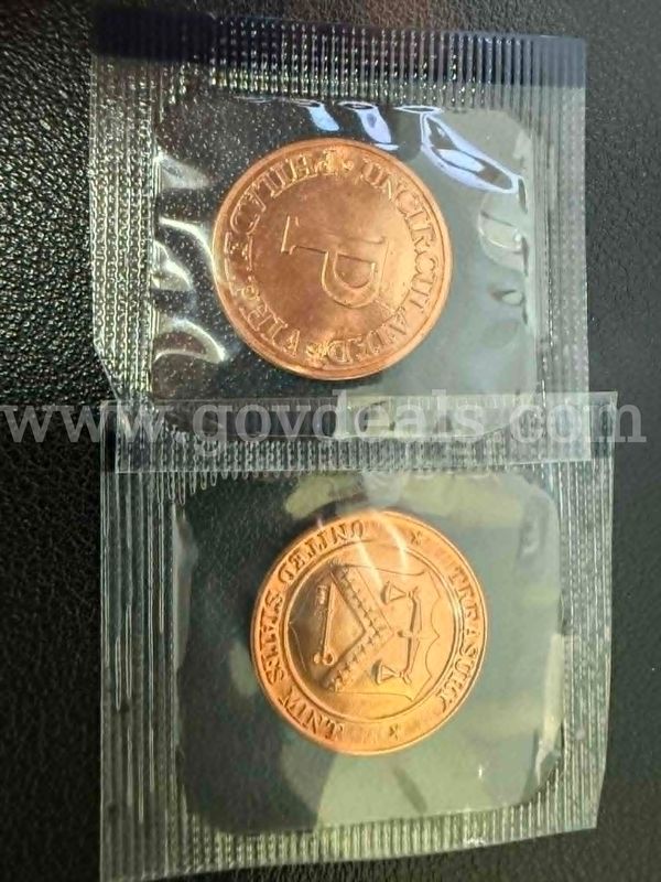 Official US Mint Uncirculated Set Tokens (Philadelphia & Treasury Seal)