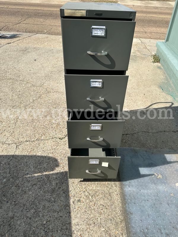 Lot of (2) Heavy-Duty 4-Drawer Steel Vertical File Cabinets – Commercial Office Storage