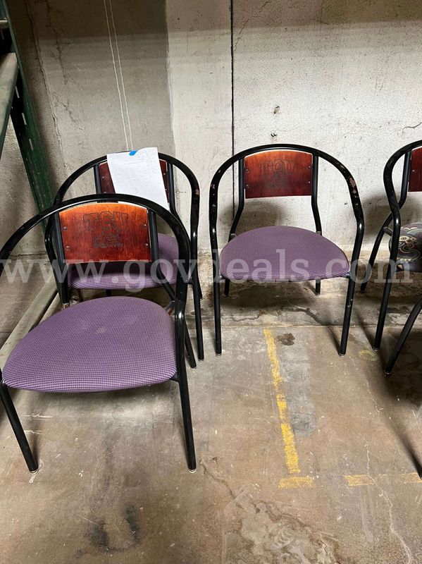 3 TCU Logo Chairs