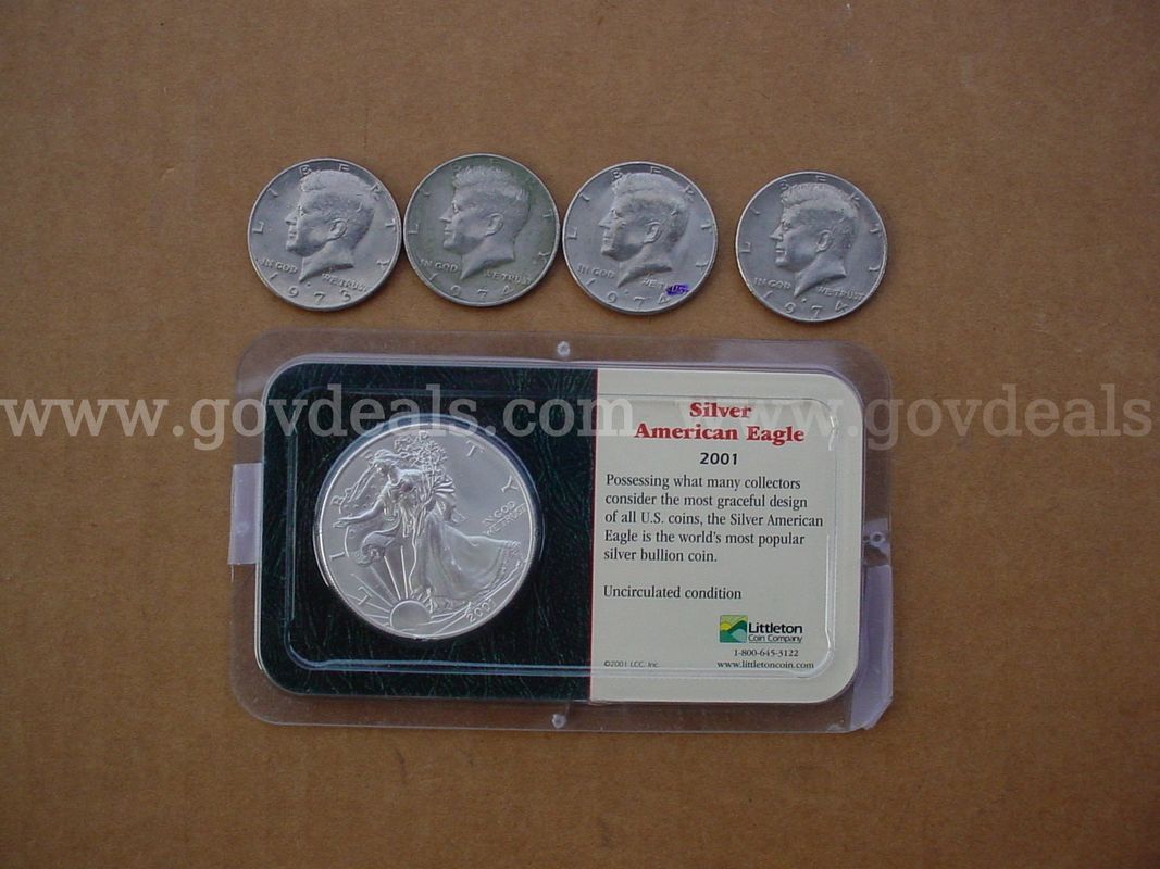 Silver American Eagle,Kennedy half dollars