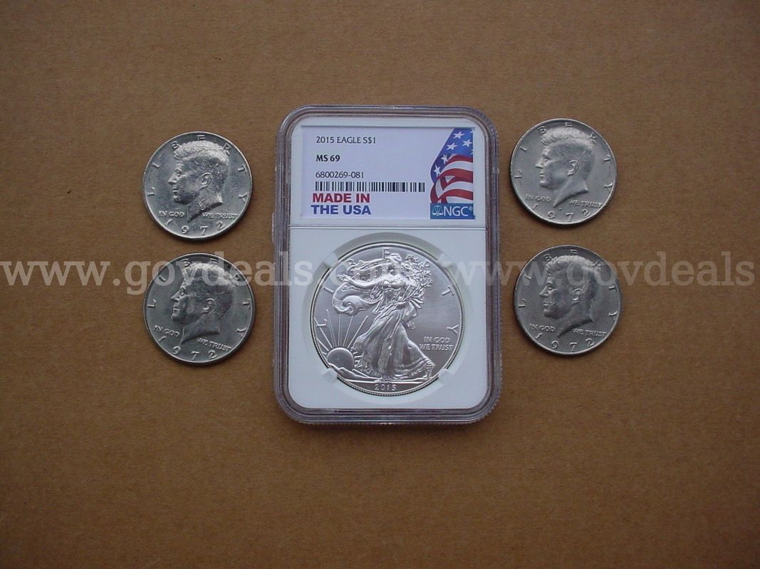 Eagle S Silver coin,Kennedy half dollars