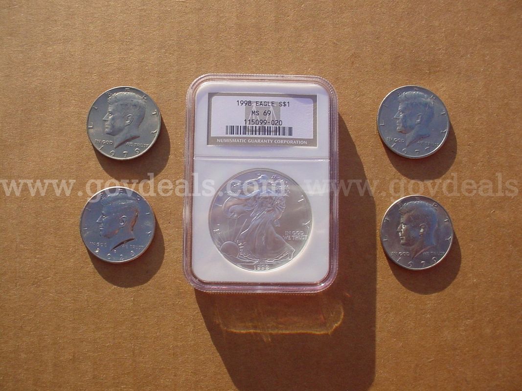 Eagle S Silver Coin MS69,Kennedy half dollars