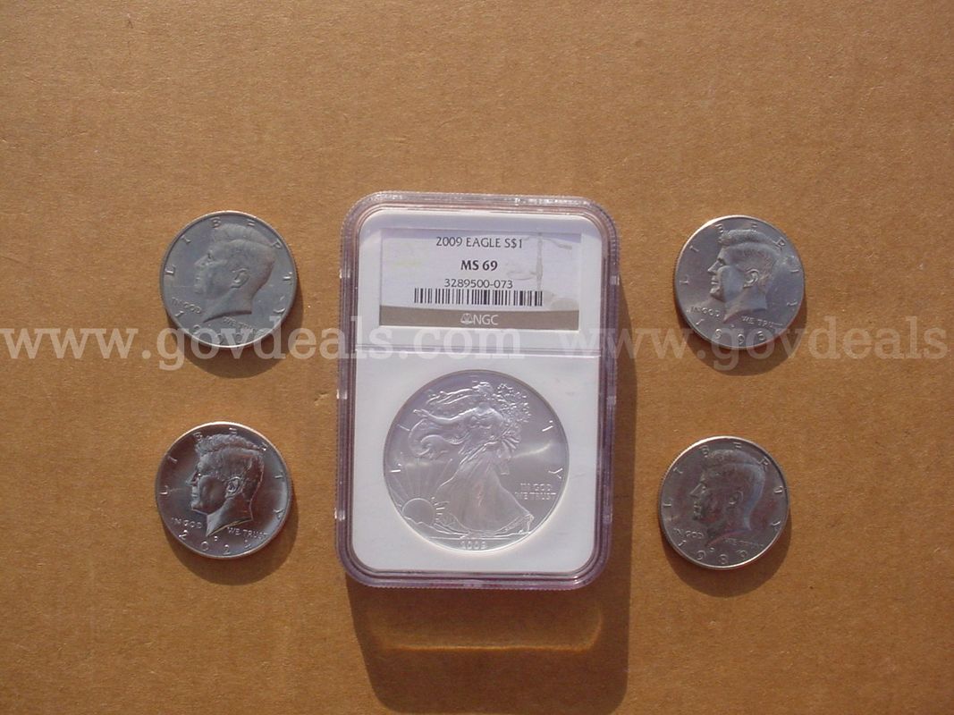Eagle S silver dollar,Kennedy half dollars