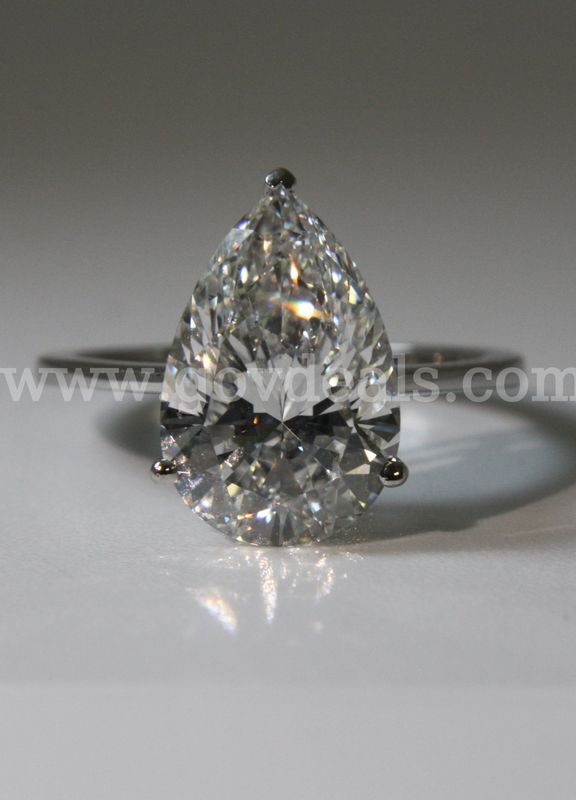 Platinum 4.11 Carat Diamond Ring With IGI Certificate