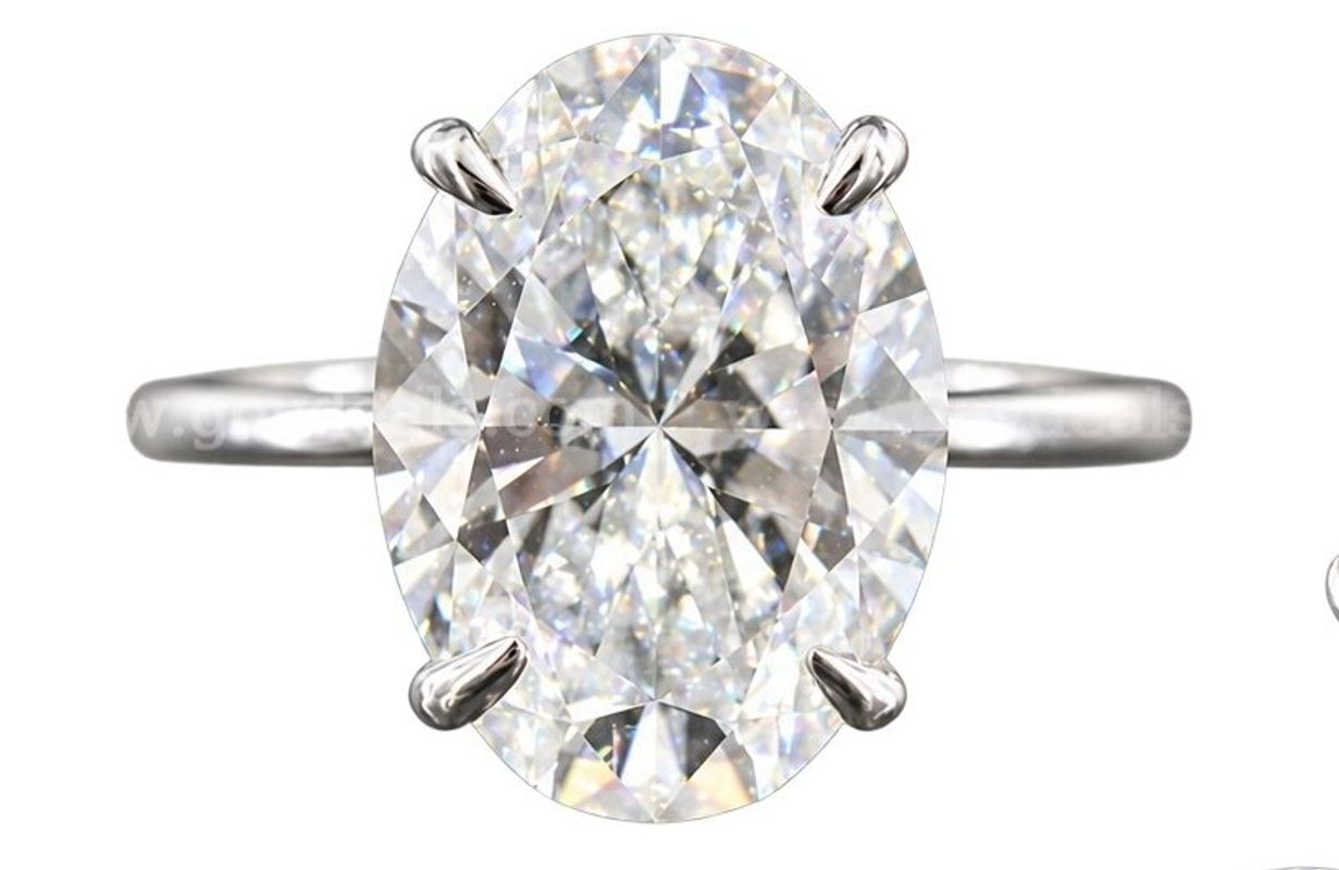14K 4.09 CT Lab Grown Diamond Ring with IGI Report