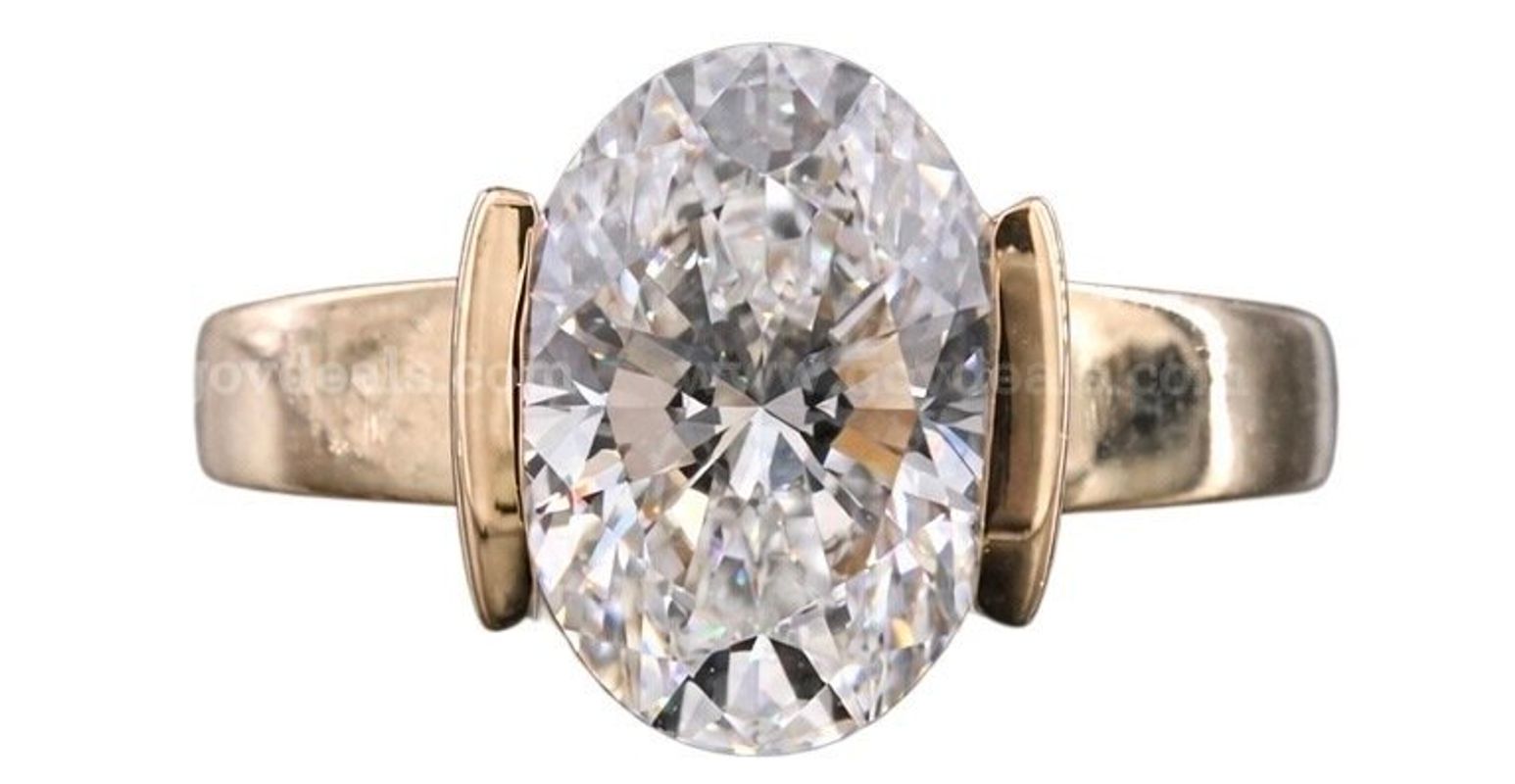 14K 4.06 CT Lab Diamond Ring with IGI Report