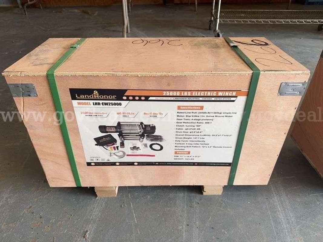 NEW/UNUSED — LANDHONOR LHR-EW25000 25,000LB ELECTRIC WINCH