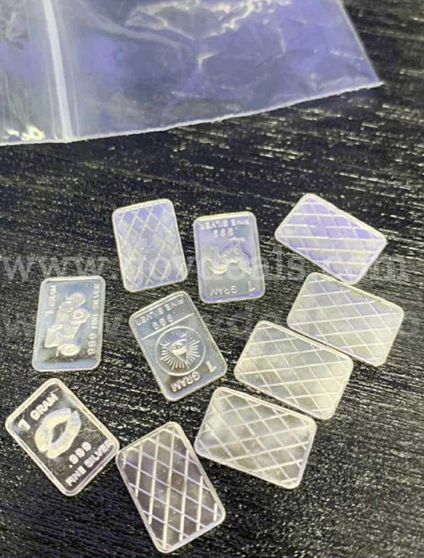 Lot Of 10 1g 0.999 Fine Pure Silver Bars/ Ingots