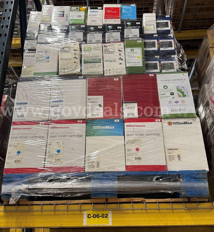 Mixed Lot of Compatible Toner Cartridges - 96 Units