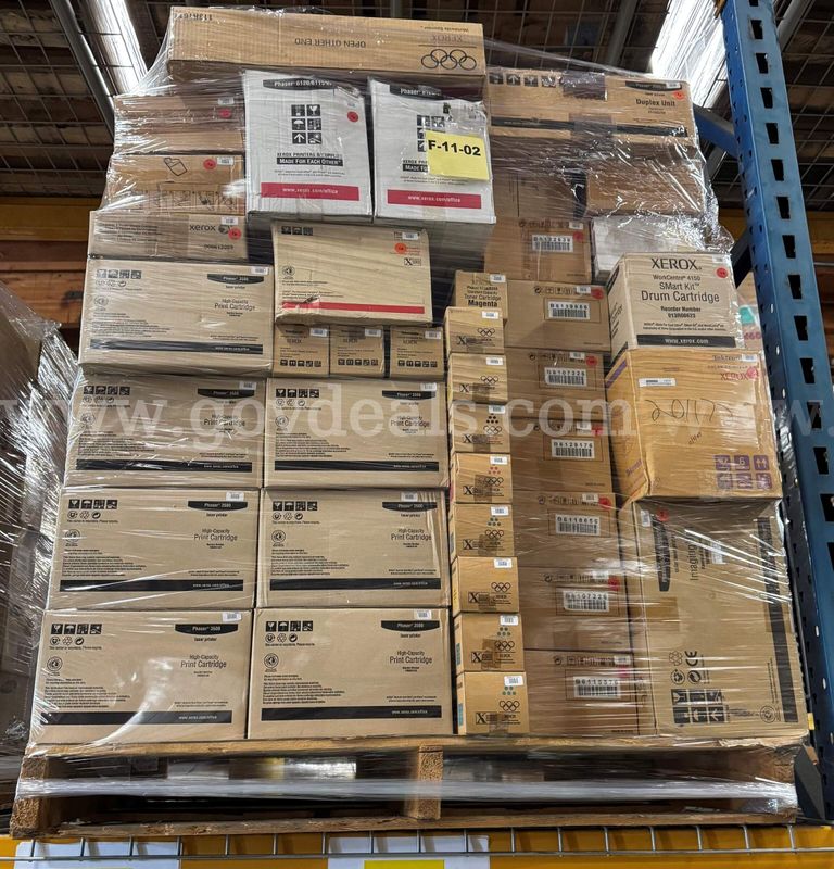 Mixed lot of New Genuine OEM Xerox Toner Cartridges and Drum Units-127 Units