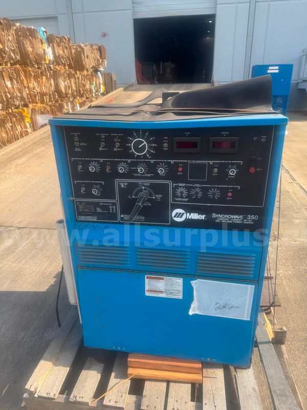 2 Units, Miller Syncrowave 350 Industrial AC/DC TIG/Stick Welders w/Rolling Carts, Brand New