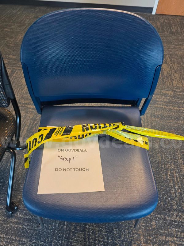 Blue office chairs