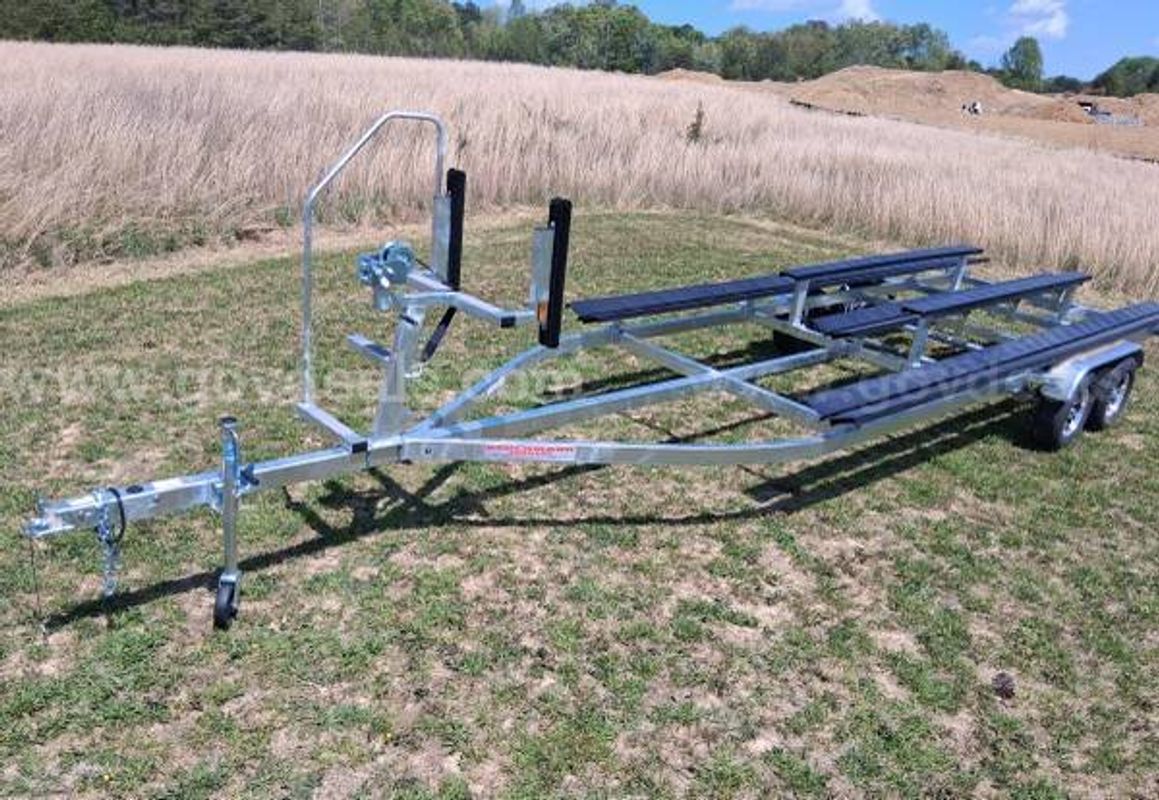 Galvanized Tri-toon Boat Trailer
